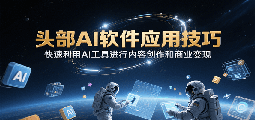 头部AI软件应用技巧，快速利用AI工具进行内容创作和商业变现-凌秋网创
