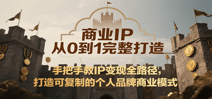 商业IP从0到1完整打造，手把手教IP变现全路径，打造可复制的个人品牌商业模式-凌秋网创