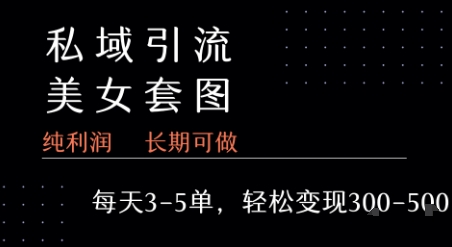 私域卖套图每天3-5单   每单利润99-2张+-凌秋网创