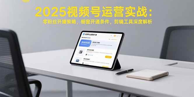 （15505期）2025视频号运营实战：零粉丝开播策略，橱窗开通条件，剪辑工具深度解析-凌秋网创