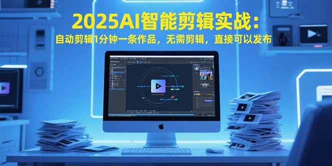 （15504期）2025AI智能剪辑实战：自动剪辑1分钟一条作品，无需剪辑，直接可以发布-凌秋网创