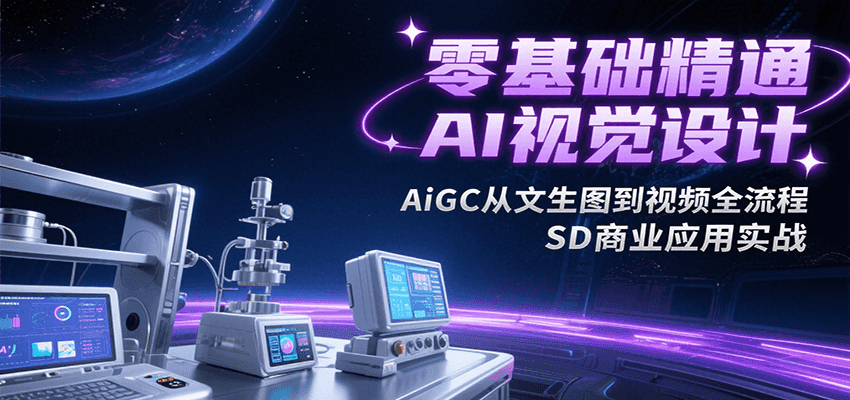 零基础精通AI视觉设计，AiGC从文生图到视频全流程，SD商业应用实战-凌秋网创
