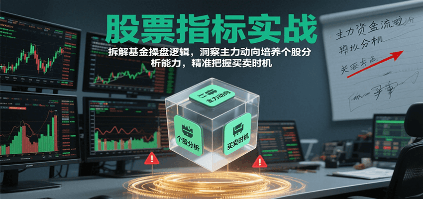 股票指标实战，拆解基金操盘逻辑，洞察主力动向培养个股分析能力，精准把握买卖时机-凌秋网创