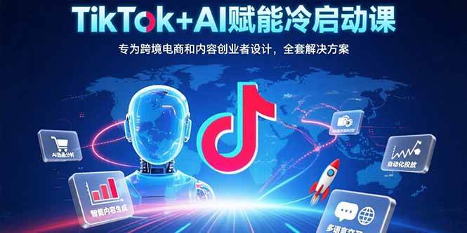 （15561期）TikTok+AI赋能冷启动课：专为跨境电商和内容创业者设计，全套解决方案-凌秋网创