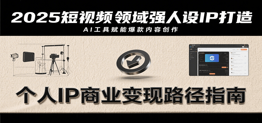 2025短视频领域强人设IP打造，结合爆款案例与AI工具应用，从个人出镜到商业成交转化-凌秋网创