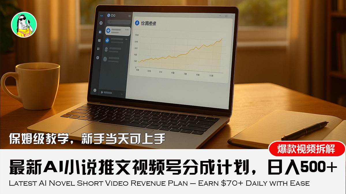 （15614期）最新AI小说推文视频号分成计划，新手小白也能当天日入500+教程-凌秋网创