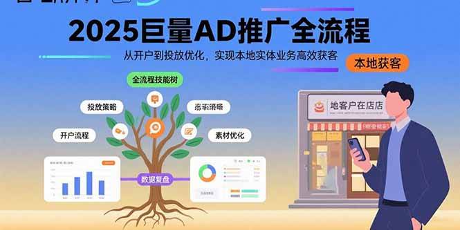 （15608期）2025巨量AD推广全流程，从开户到投放优化，实现本地实体业务高效获客-凌秋网创