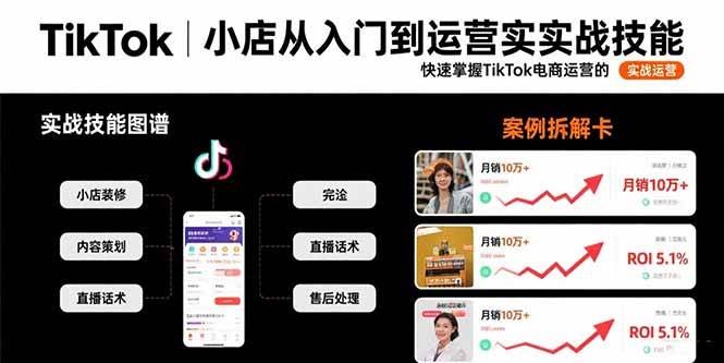 （15629期）TikTok小店从入门到运营实战技能：快速掌握TikTok电商运营的完整方法论-凌秋网创