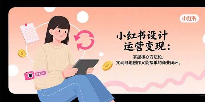 （15636期）小红书设计运营变现：掌握核心方法论，实现既能创作又能接单的商业闭环-凌秋网创