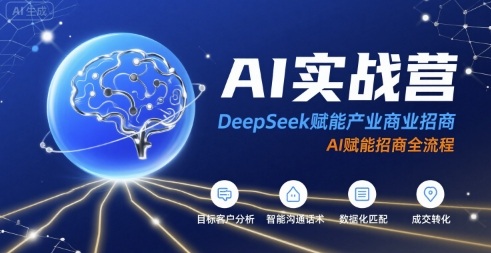 AI实战营：DeepSeek赋能产业商业招商，AI赋能招商全流程-凌秋网创