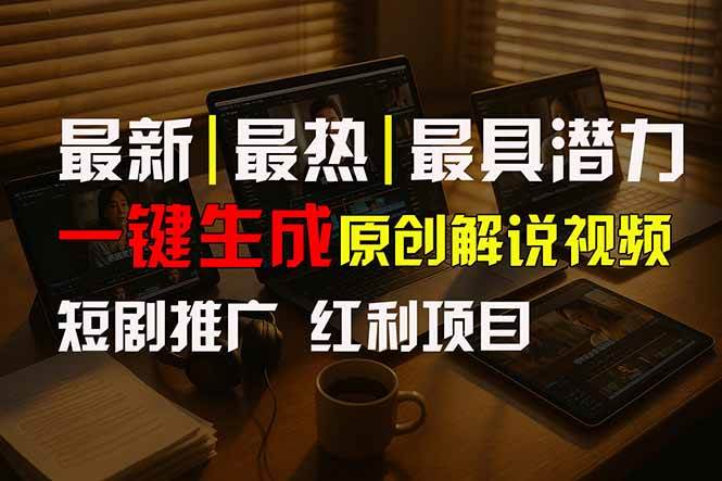 （15658期）短剧推广新思路，AI一键生成原创解说视频，10分钟产出100条，30天赚了5.5w-凌秋网创