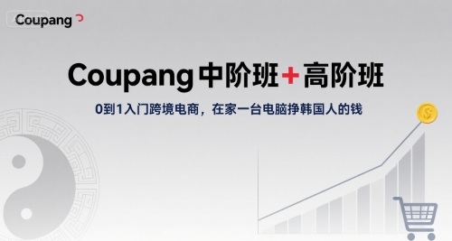 Coupang中阶班+高阶班，0到1入门跨境电商，在家一台电脑挣韩国人的钱-凌秋网创